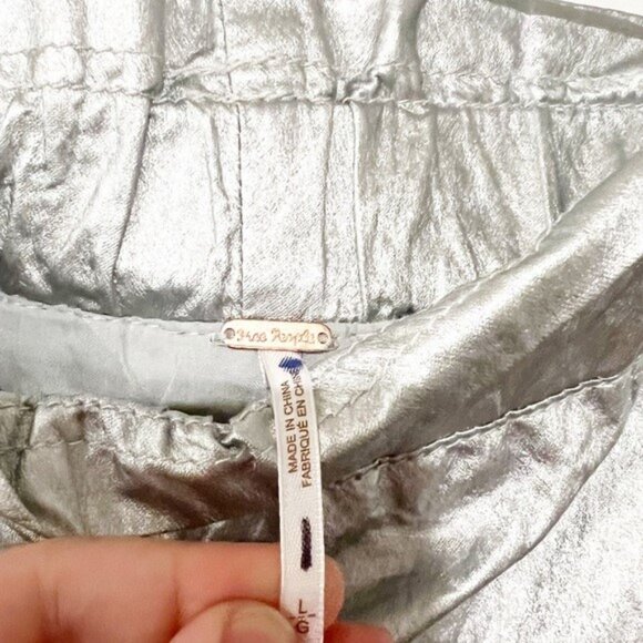 FREE PEOPLE HEAVY METAL SHINE PANT - Picture 2 of 7